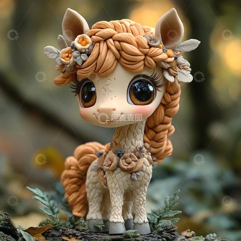 高清大图下载【趣麦麦图】低多边羊驼
