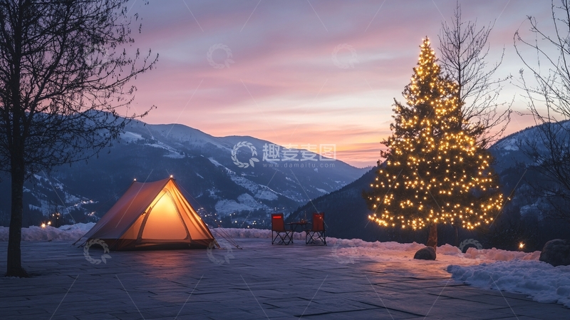 高清大图下载【趣麦麦图】寒假露营1