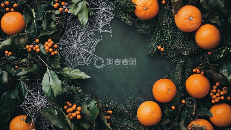 高清大图下载【趣麦麦图】橘色平铺