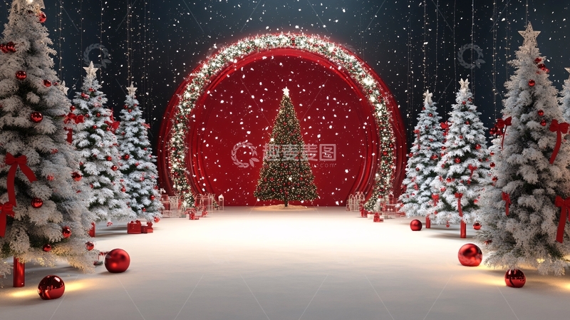 圣诞节直播背景