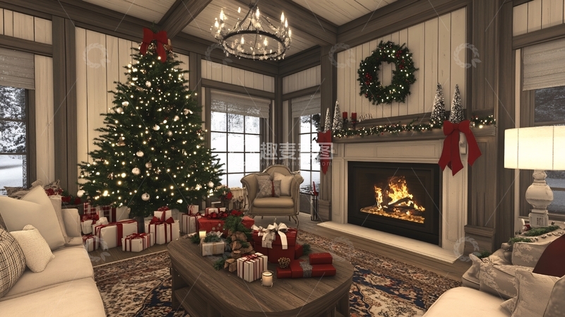 高清大图下载【趣麦麦图】美式圣诞风格4