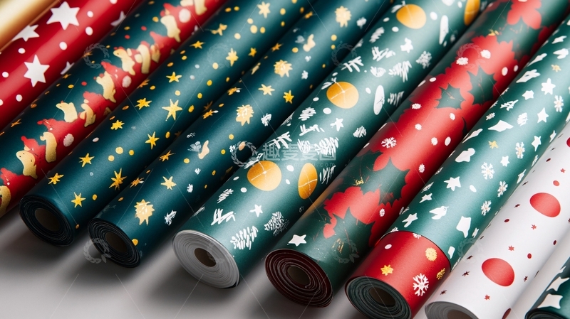 高清大图下载【趣麦麦图】圣诞节包装纸1