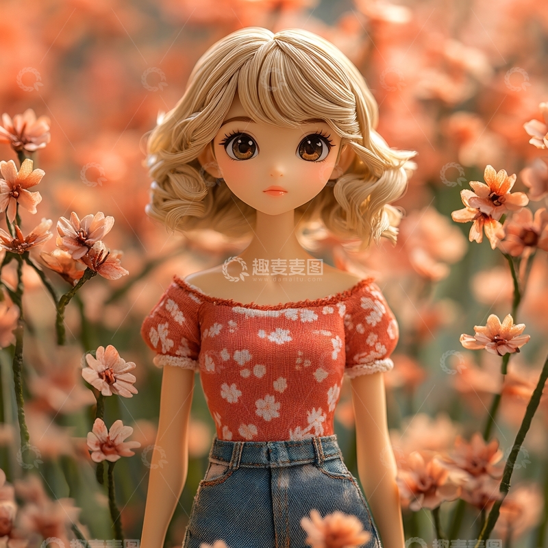 高清大图下载【趣麦麦图】小美女芭比娃娃