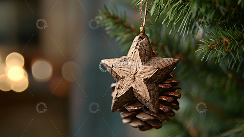 高清大图下载【趣麦麦图】圣诞饰品五角星