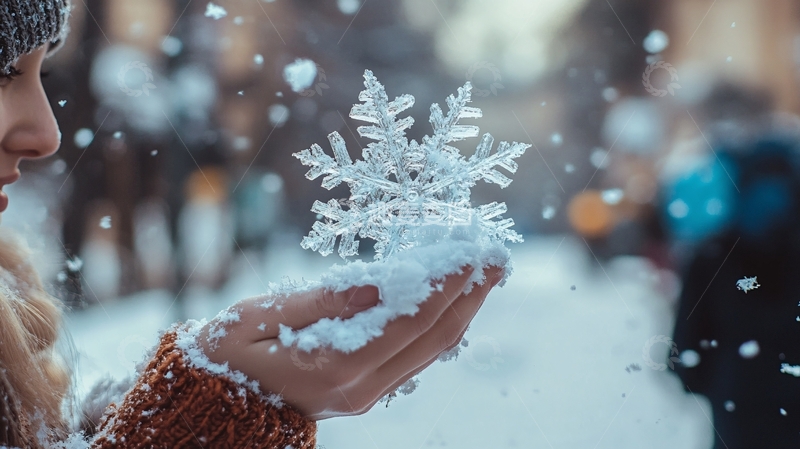 高清大图下载【趣麦麦图】冬日雪景装饰