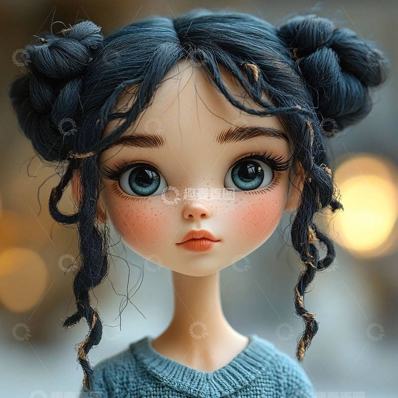 高清大图下载【趣麦麦图】盲盒玩具动画模型1