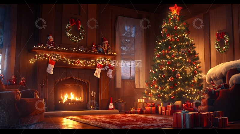 高清大图下载【趣麦麦图】圣诞节插画6