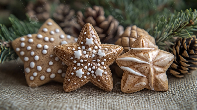 高清大图下载【趣麦麦图】姜饼星星