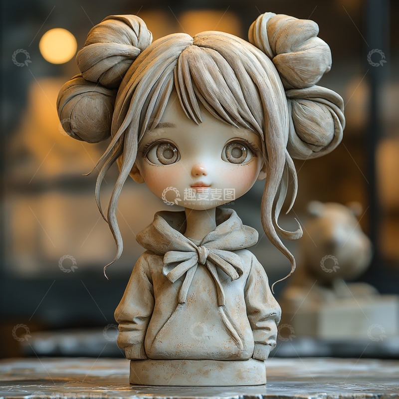 高清大图下载【趣麦麦图】小女孩摆件