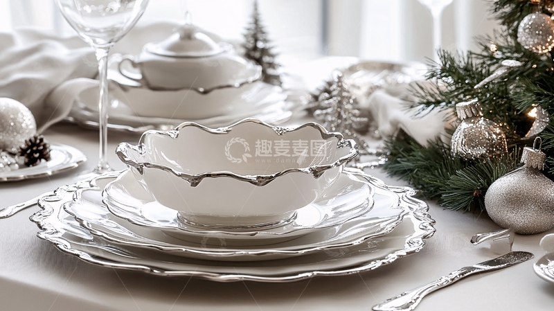 高清大图下载【趣麦麦图】-贵族气质餐具碗碟