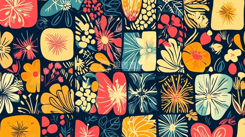 高清大图下载【趣麦麦图】数码印花包装装饰壁纸1