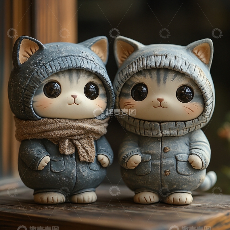 高清大图下载【趣麦麦图】猫咪摆件工艺礼品