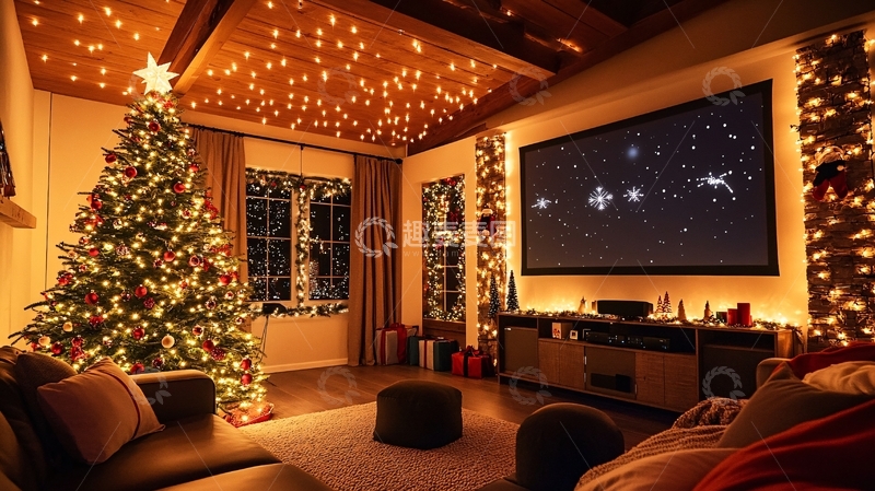 高清大图下载【趣麦麦图】圣诞节电视节目2