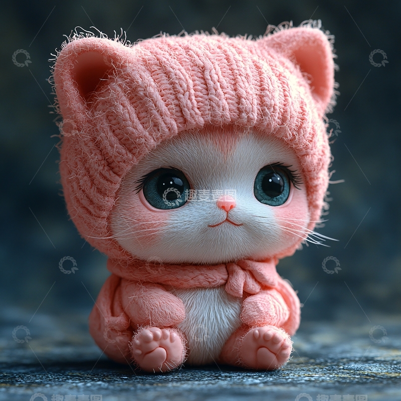 高清大图下载【趣麦麦图】粉色玩偶动漫模型