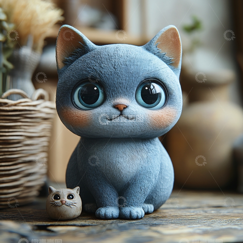 高清大图下载【趣麦麦图】卡通仿真猫