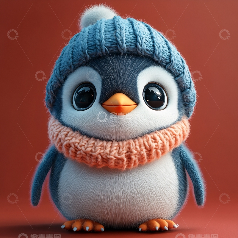高清大图下载【趣麦麦图】原创企鹅设计1