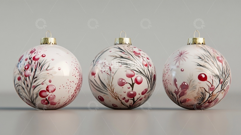 高清大图下载【趣麦麦图】-圣诞节装饰彩球10
