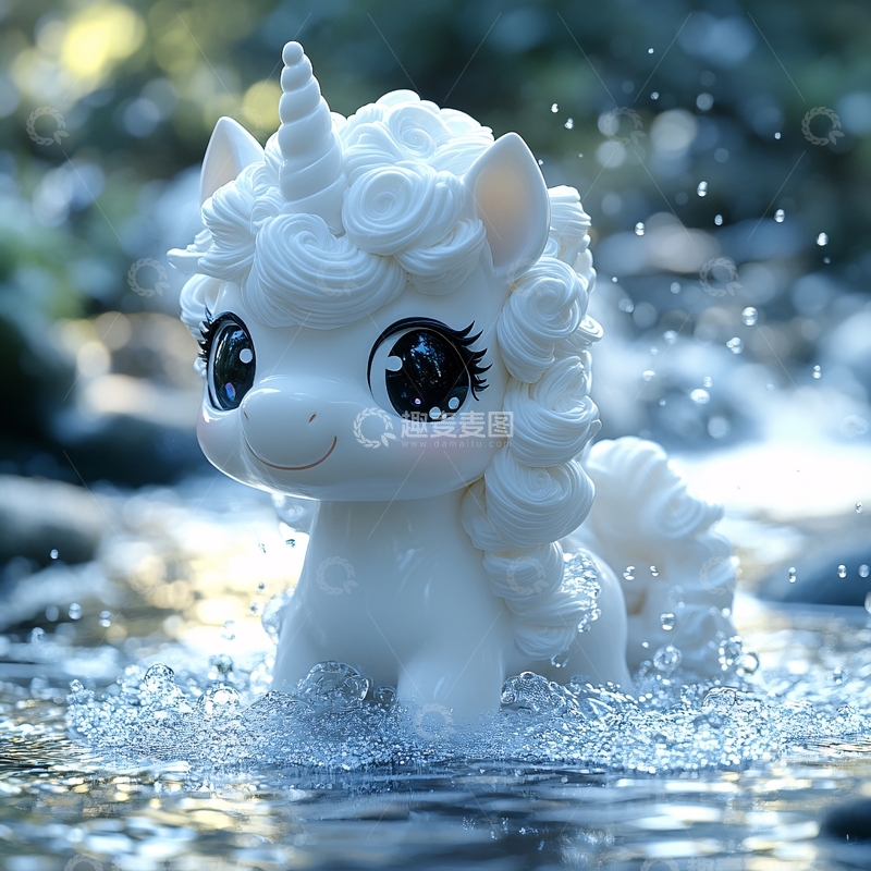 高清大图下载【趣麦麦图】独角兽摆件