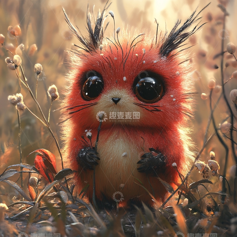 高清大图下载【趣麦麦图】毛茸茸风格插画1