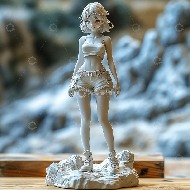 高清大图下载【趣麦麦图】小姐姐雕像