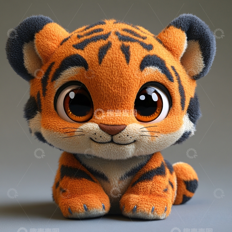 高清大图下载【趣麦麦图】卡通手办玩偶虎2