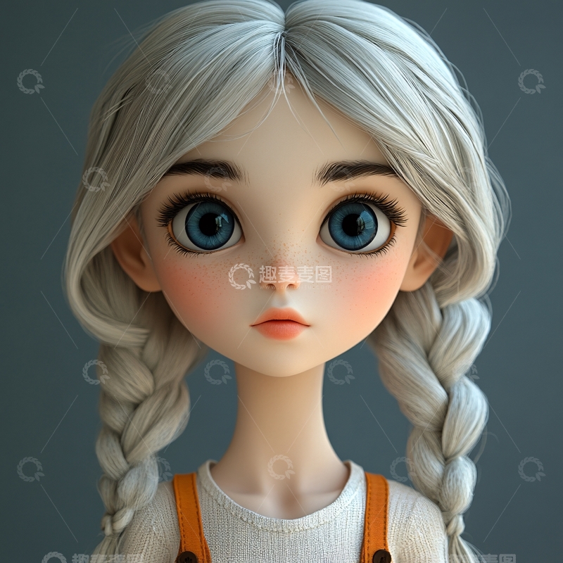 高清大图下载【趣麦麦图】白色盲盒玩偶设计