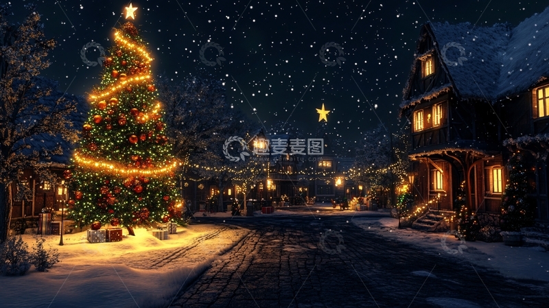 高清大图下载【趣麦麦图】-欧洲小镇圣诞节2