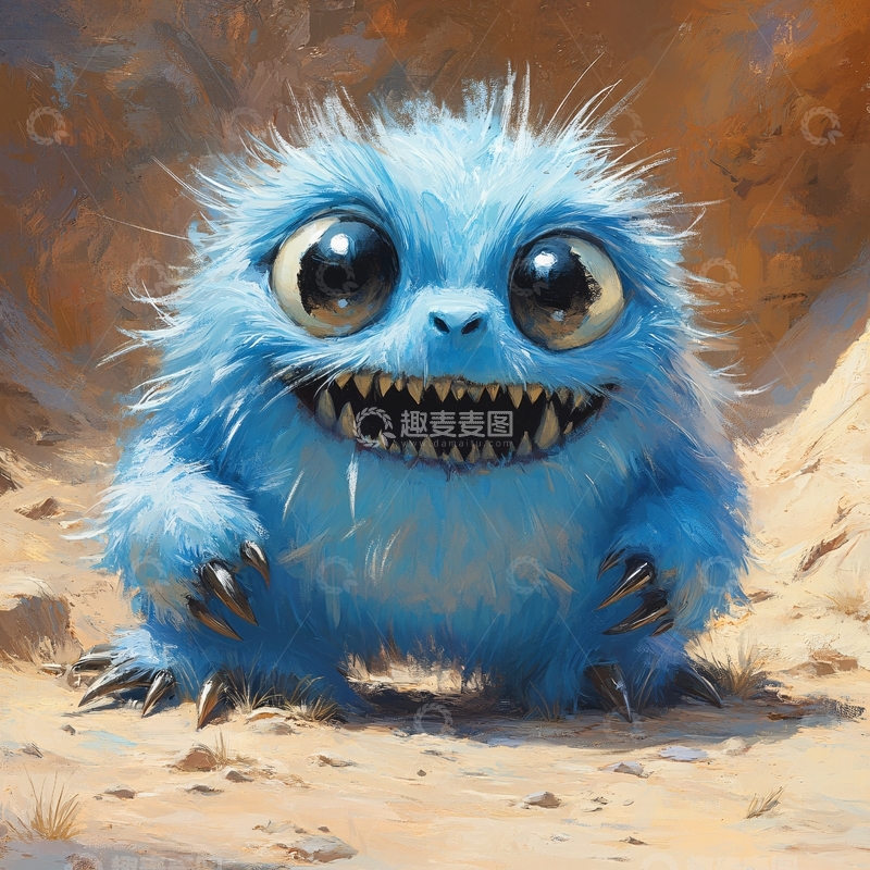 高清大图下载【趣麦麦图】小怪物装饰画1
