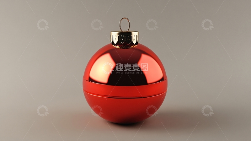 高清大图下载【趣麦麦图】红色圣诞节球4