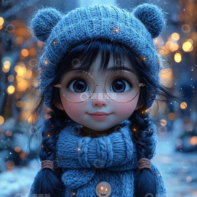 高清大图下载【趣麦麦图】小女孩儿插9