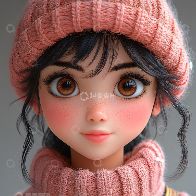 高清大图下载【趣麦麦图】粉色系动漫女生背包