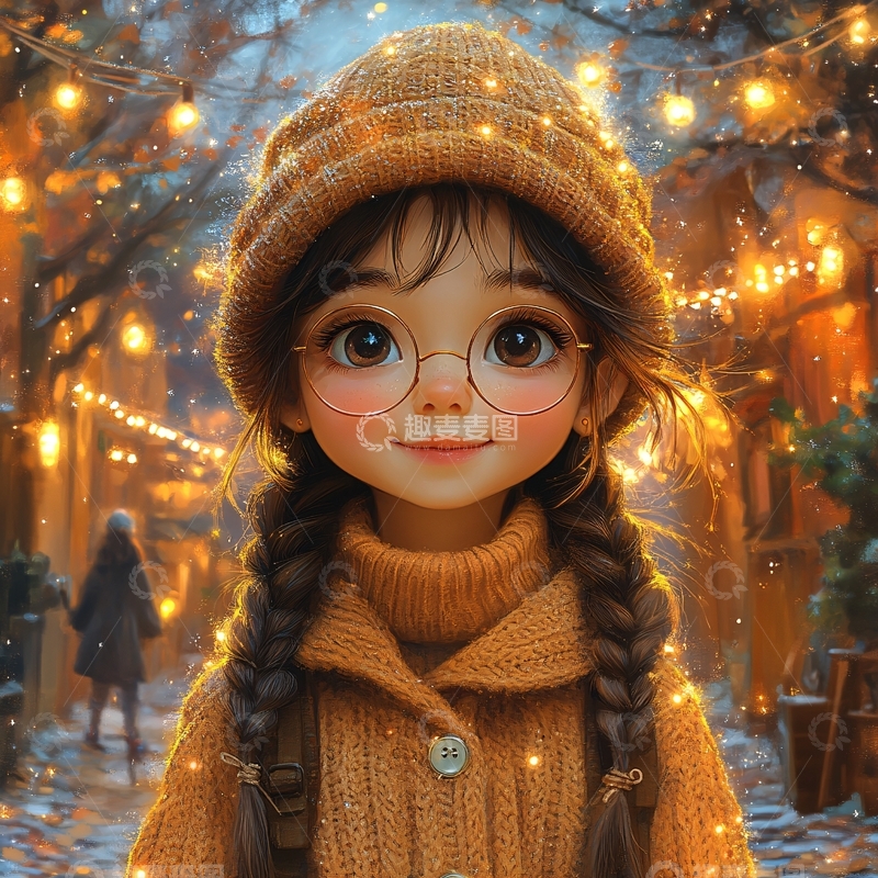 高清大图下载【趣麦麦图】小女孩儿插10