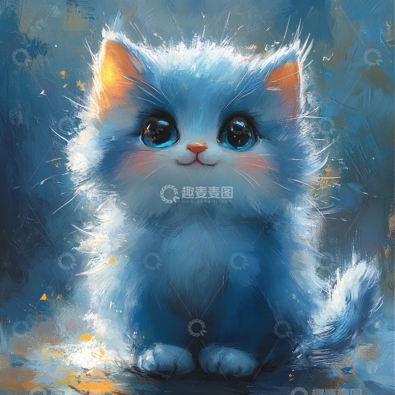 高清大图下载【趣麦麦图】小猫咪插画1