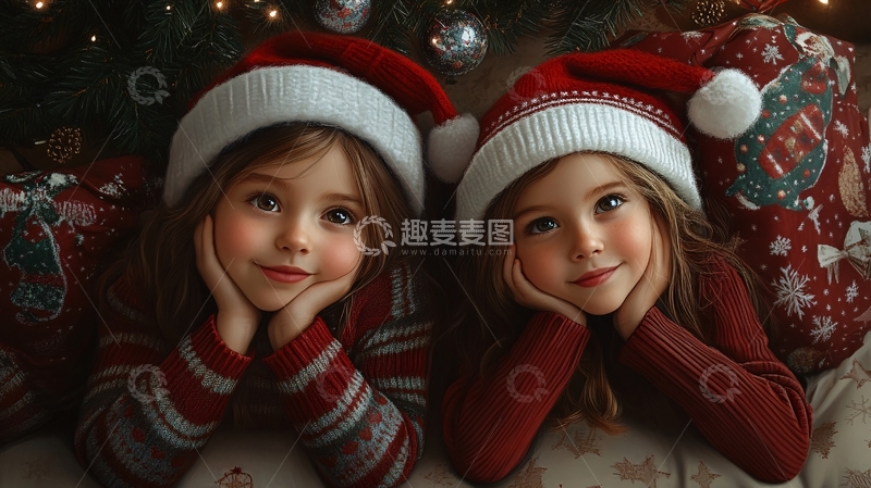 高清大图下载【趣麦麦图】圣诞小朋友5