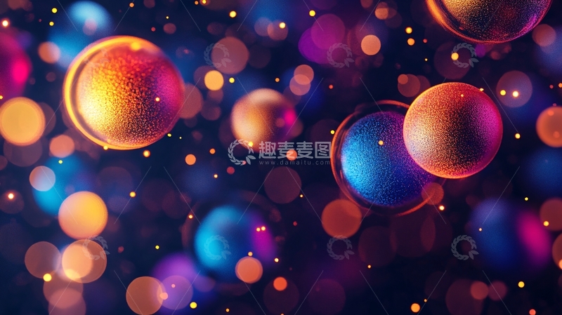 高清大图下载【趣麦麦图】-水晶球圆点背景1