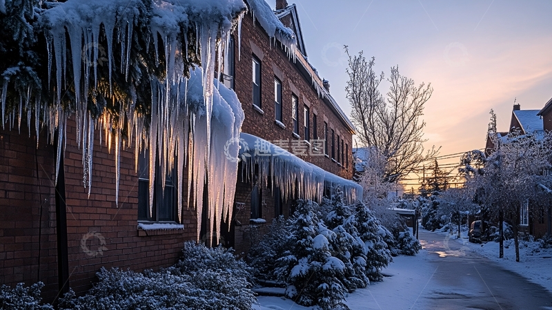 高清大图下载【趣麦麦图】-太阳下的冰挂