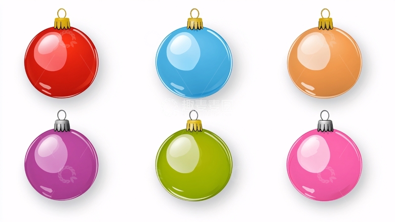 高清大图下载【趣麦麦图】-圣诞节彩球1