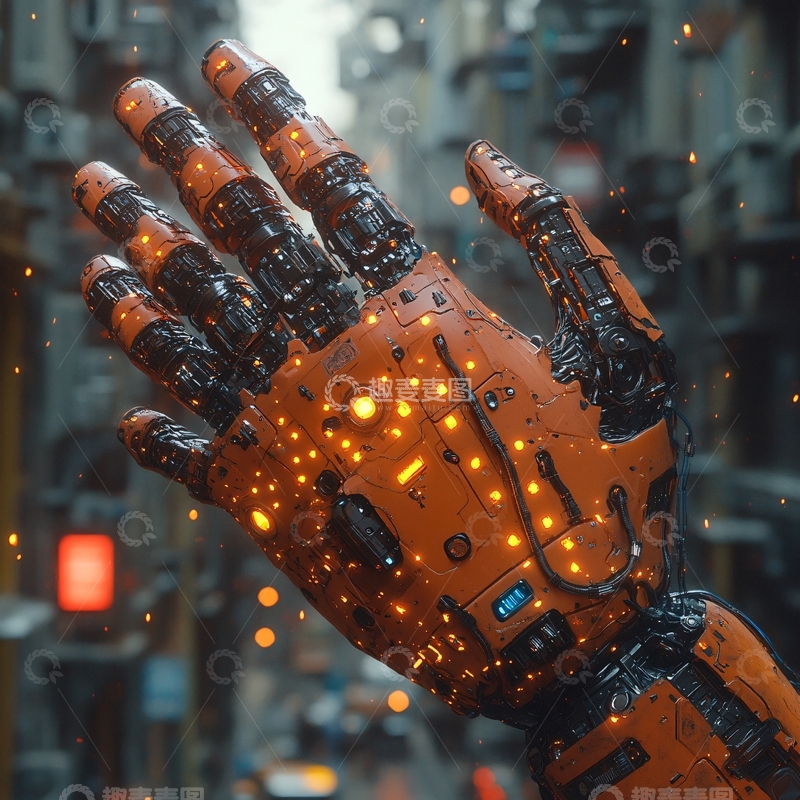 高清大图下载【趣麦麦图】未来科技机械臂2