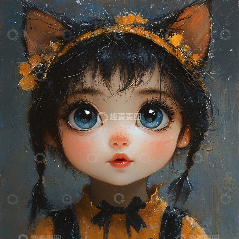高清大图下载【趣麦麦图】厚涂头像5