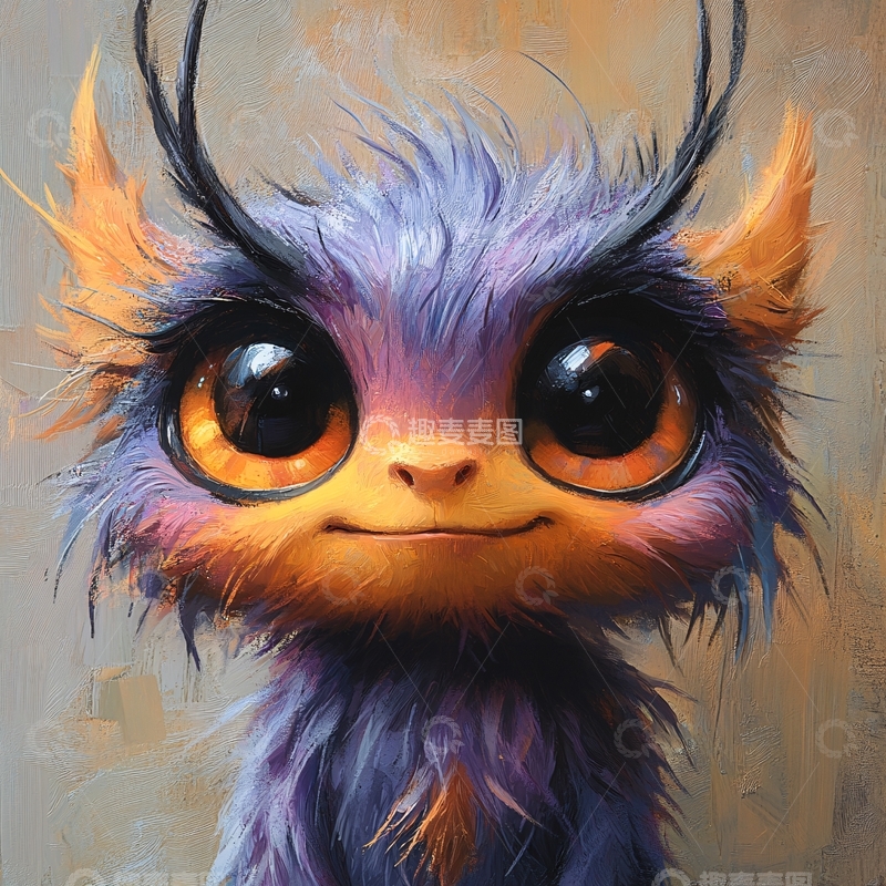 高清大图下载【趣麦麦图】小怪物装饰画2