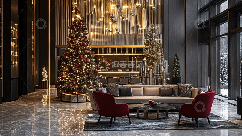 高清大图下载【趣麦麦图】酒店圣诞树1