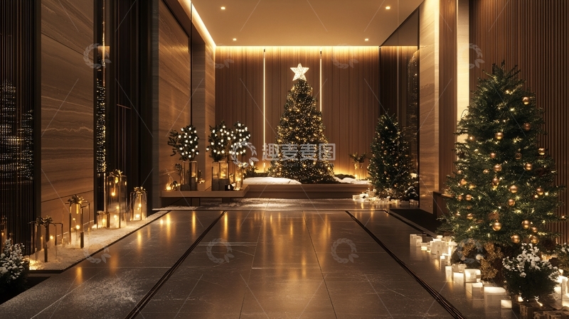 高清大图下载【趣麦麦图】酒店圣诞布置图片1