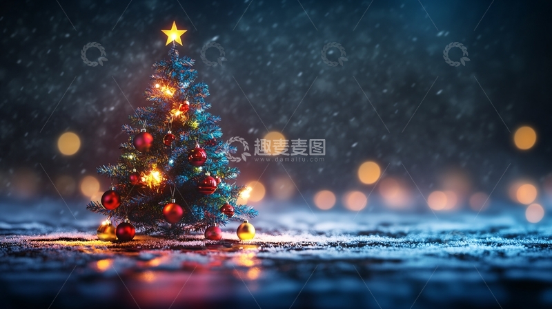 高清大图下载【趣麦麦图】唯美圣诞树8