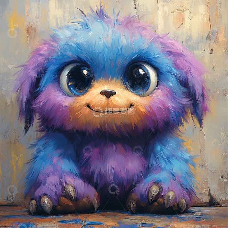 高清大图下载【趣麦麦图】毛茸茸风格插画7