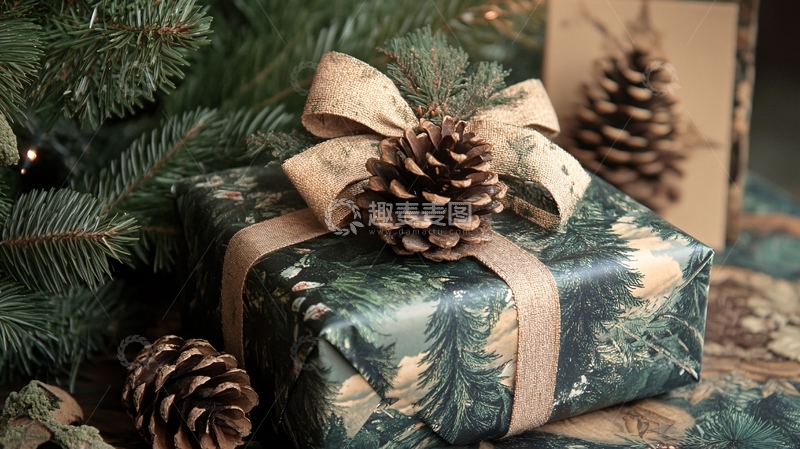 高清大图下载【趣麦麦图】圣诞礼物打包盒