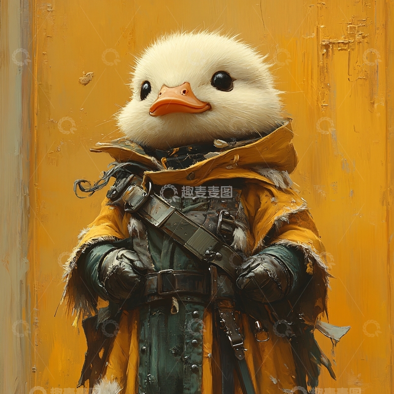 高清大图下载【趣麦麦图】柯尔鸭插画