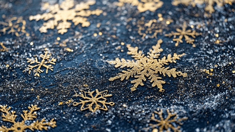 高清大图下载【趣麦麦图】蓝色雪花墙纸1