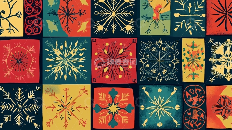 高清大图下载【趣麦麦图】花砖设计3