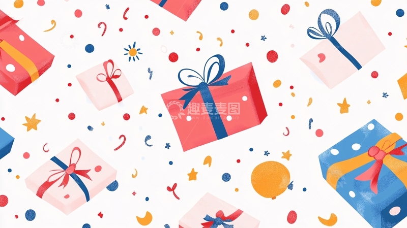 高清大图下载【趣麦麦图】礼盒底纹1