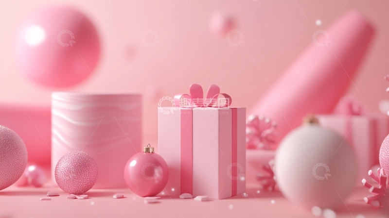 高清大图下载【趣麦麦图】粉色渲染1
